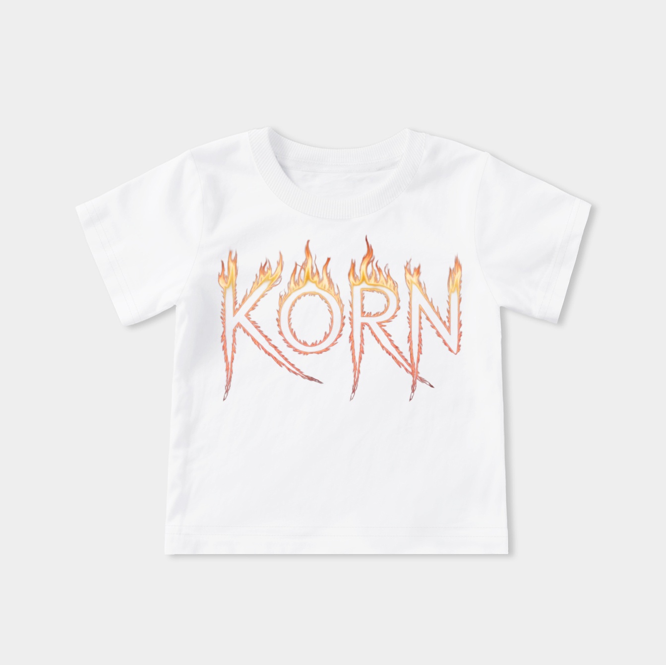 Korn Burning Flame Text Youth Classic T-Shirt