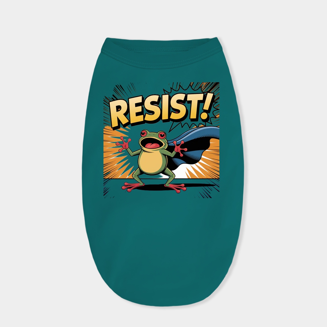 RESIST Shouting Cartoon Frog Dog Shirt