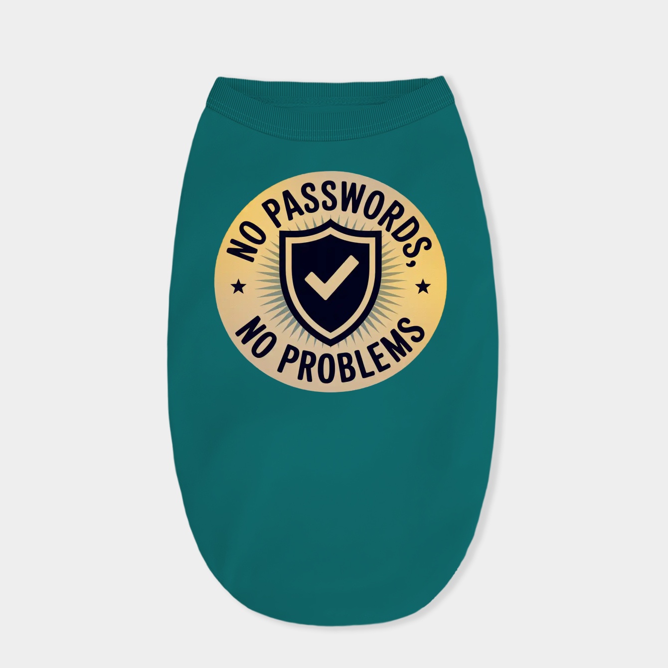 No Passwords No Problems Shield Dog Shirt