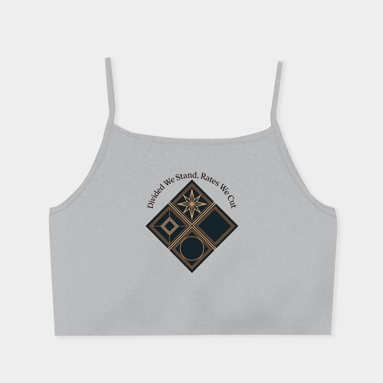 Divided We Stand Geometric Unity Women's  Spaghetti Strap Tank Top