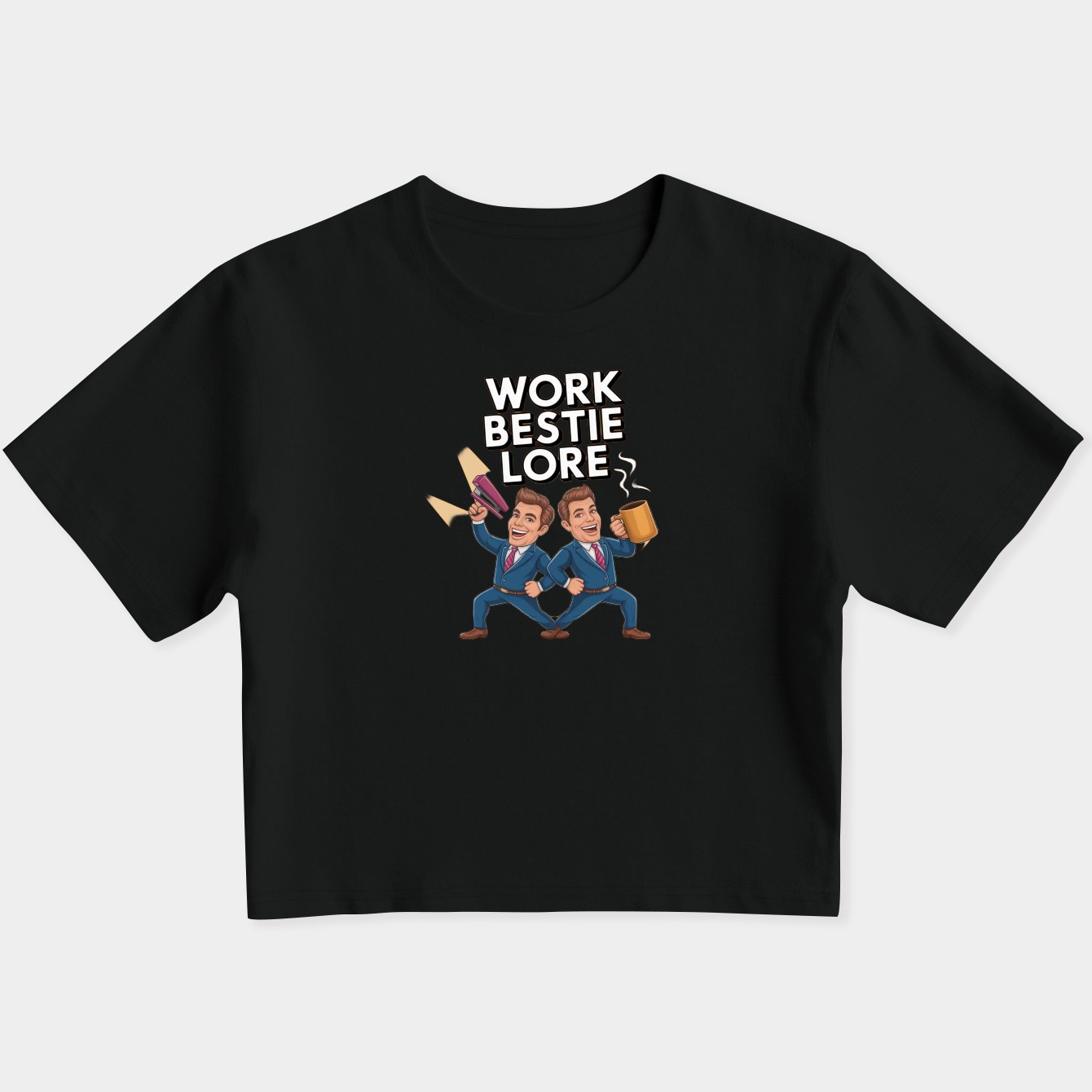 Work Bestie Power Squad Women's Slim Fit Baby Tee