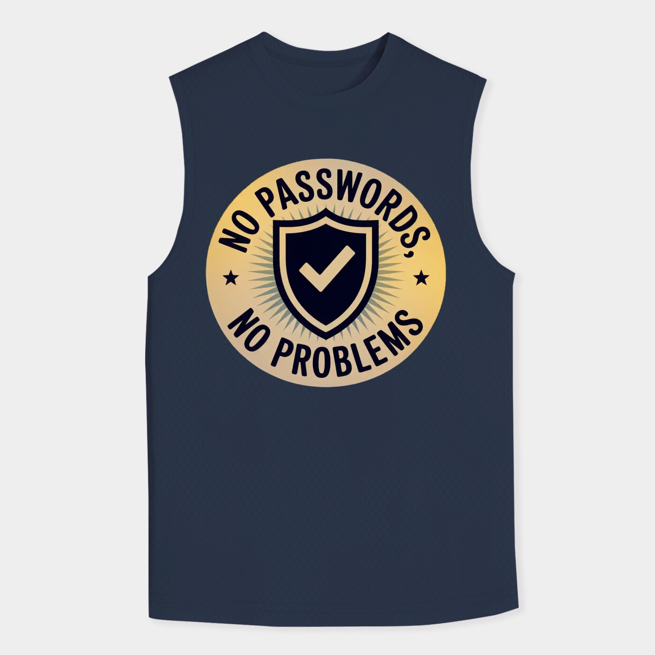 No Passwords No Problems Shield Men's Tank Top