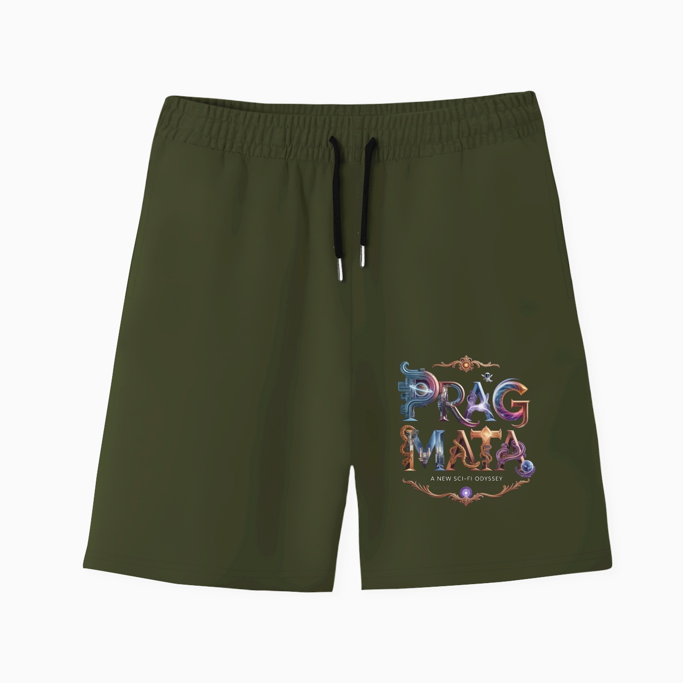 Baroque Sci-Fi Odyssey Lettering Men's Quick-Dry Athletic Shorts
