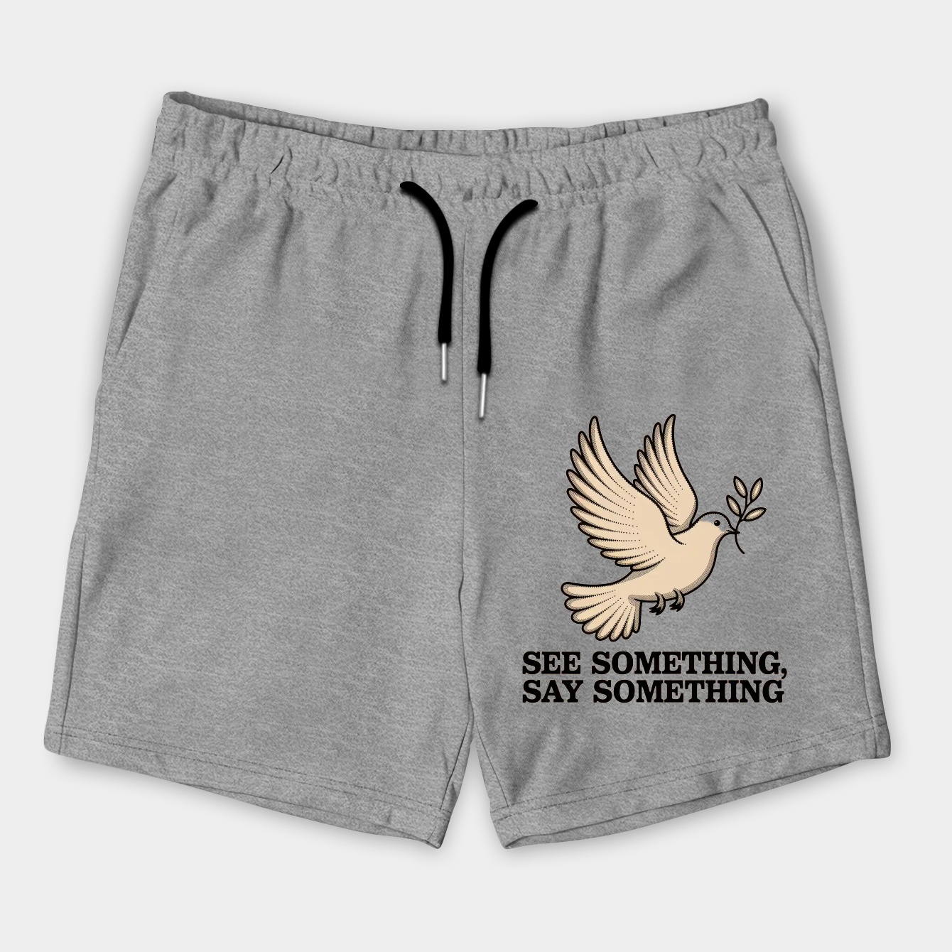 Dotted Dove Peace Message Men's Shorts