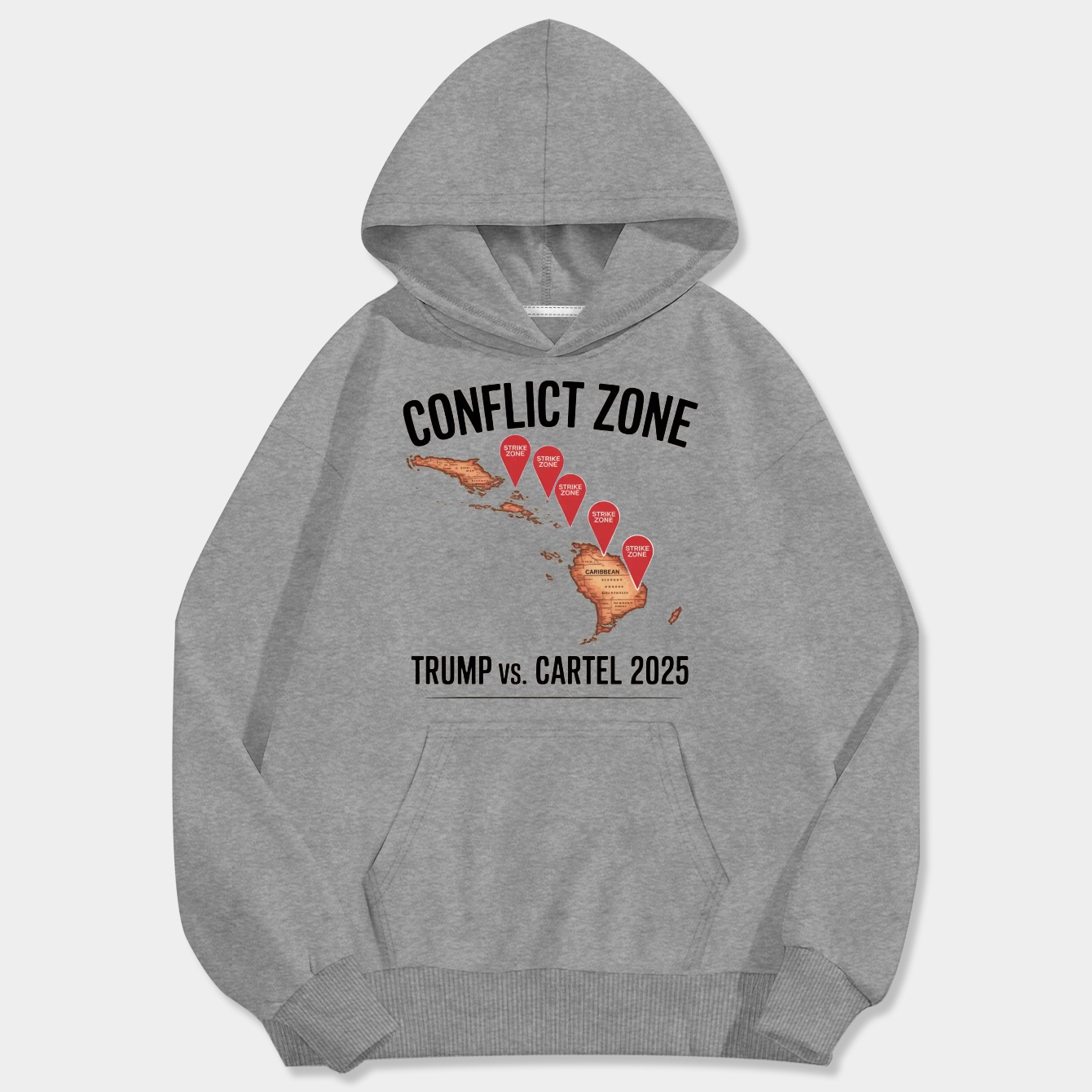 Conflict Zone: Caribbean Showdown 2025 Men's Big & Tall Hoodie