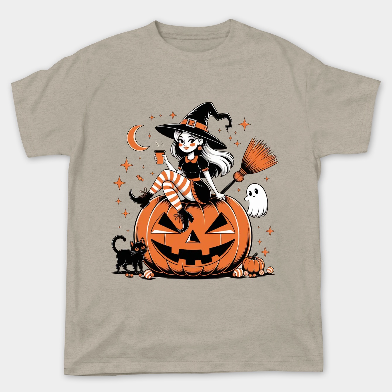 Basic Witch Halloween Vibes Women's Plus Size T-shirt