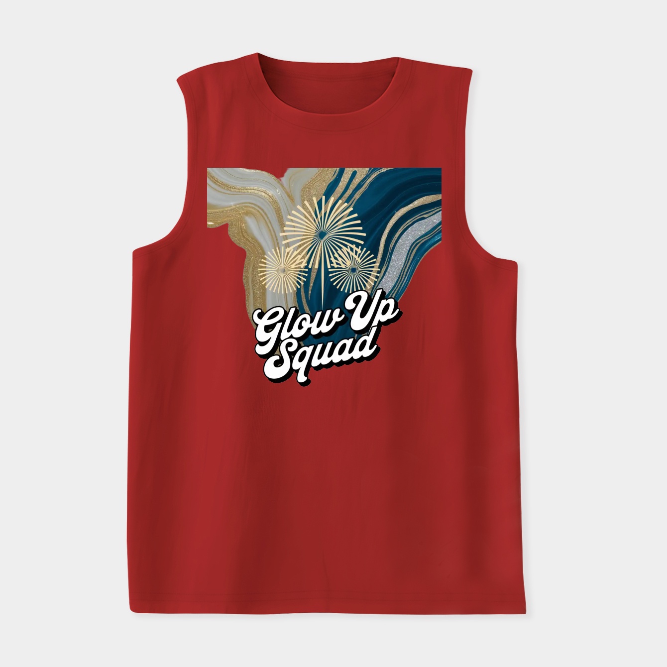 Glow Up Squad New Year's Marble Women's Soft Tank Top