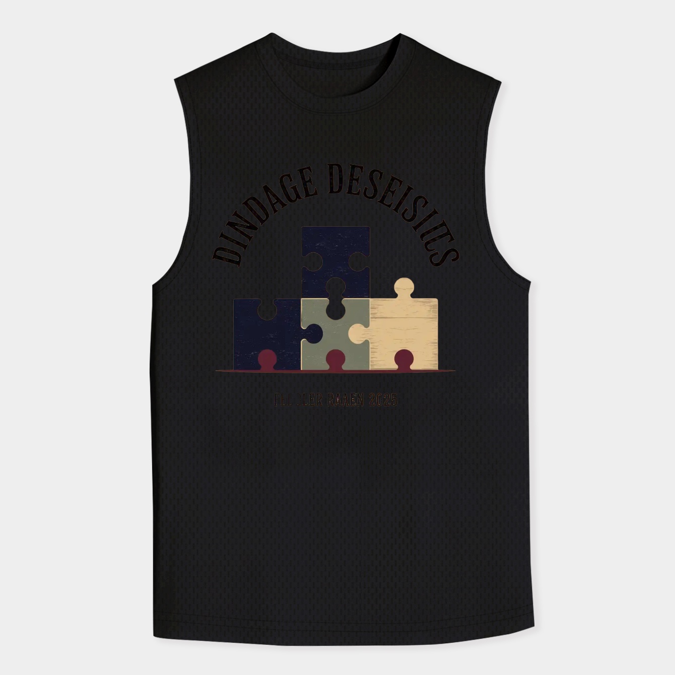 Divided Decisions: Fragmented Puzzle Pieces Men's Big & Tall Tank Top