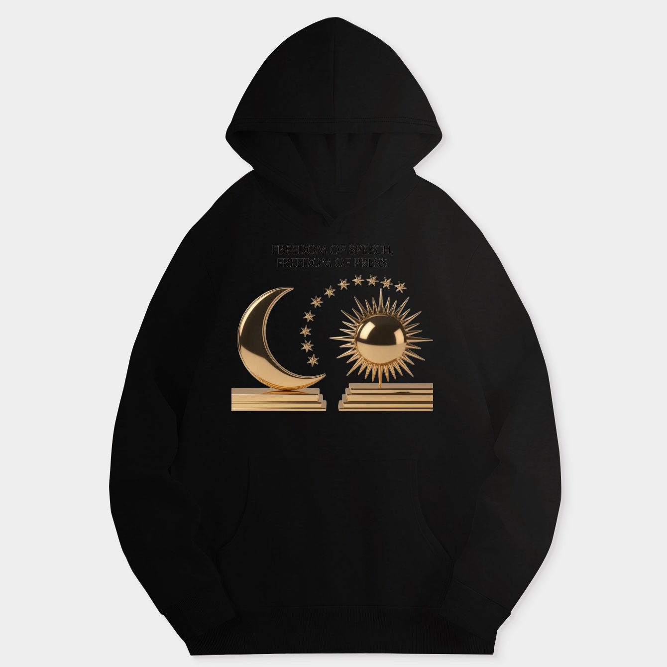 Golden Sun Moon Bill of Rights Women's Hoodie