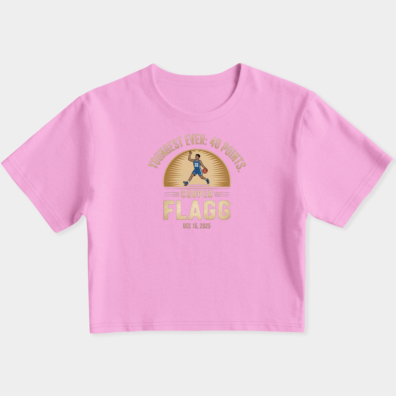 Youngest Ever: Flagg’s 40-Point Triumph Women's Slim Fit Baby Tee
