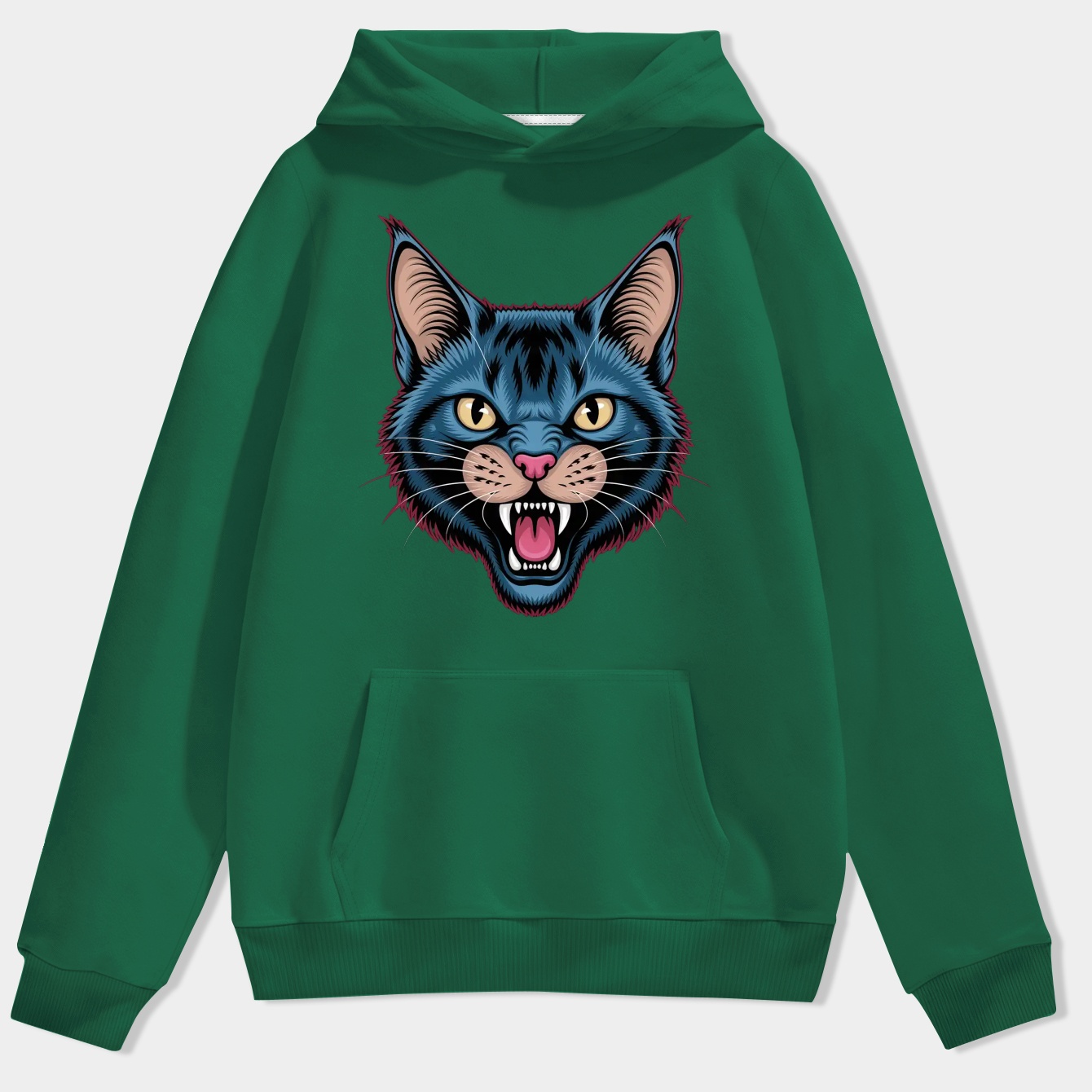 ThrillerCat Fierce Expression Men's Hoodie