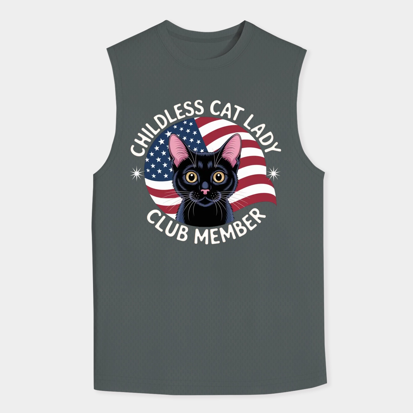 Childless Cat Lady Club Member, Anti-JD Vance, Kamala Harris For President 2024 Men's Tank Top