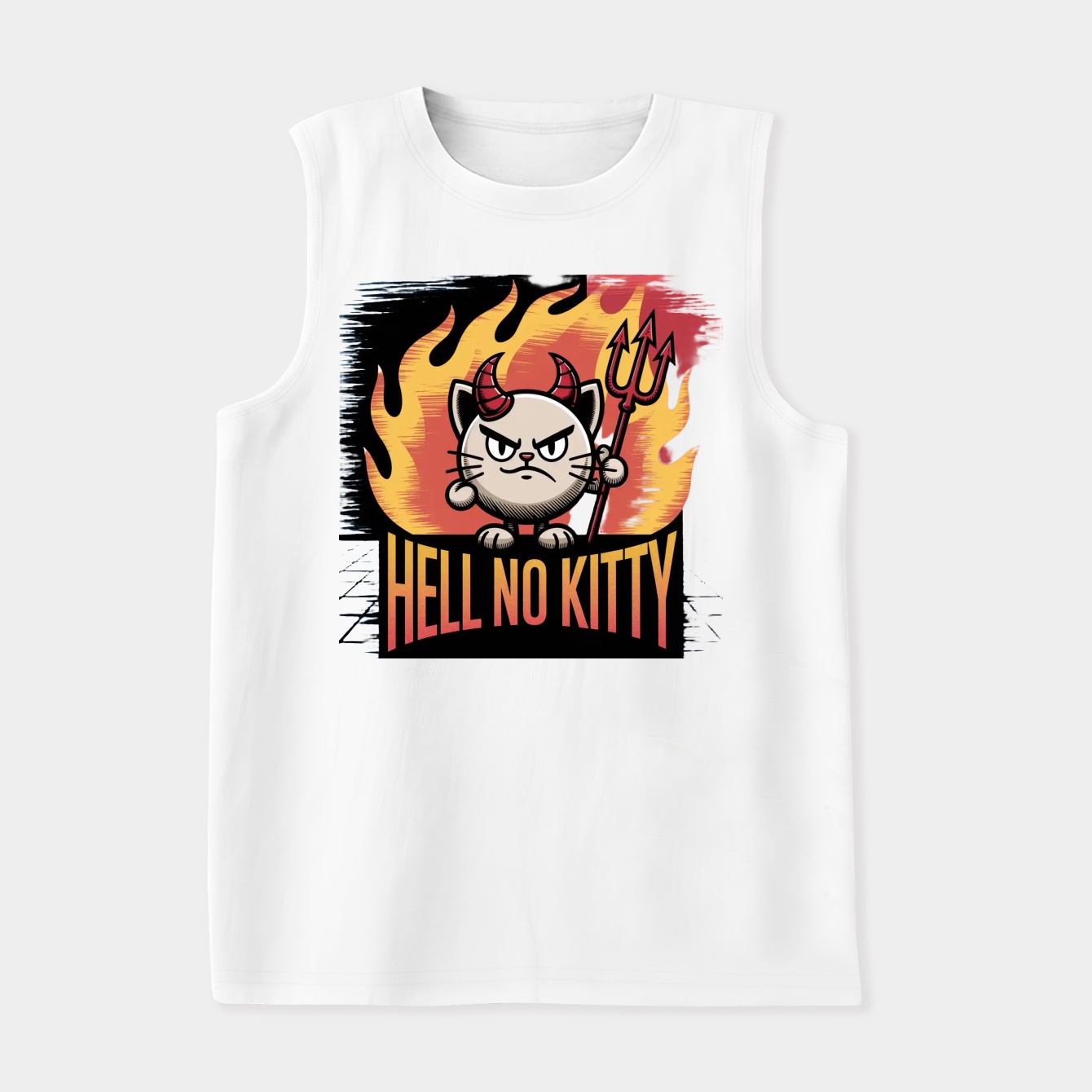 Hell No Kitty Women's Soft Tank Top