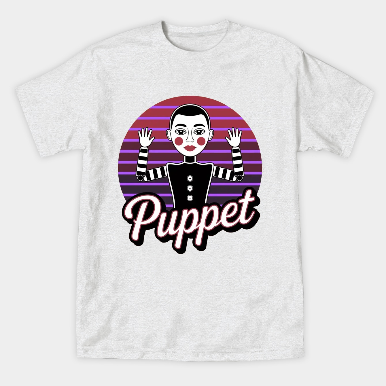 The Puppet Character Design Women's Athletic Performance T-Shirt