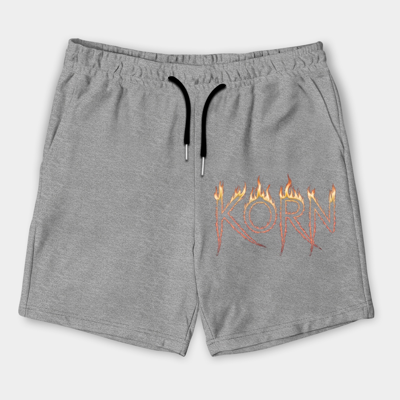 Korn Burning Flame Text Men's Shorts