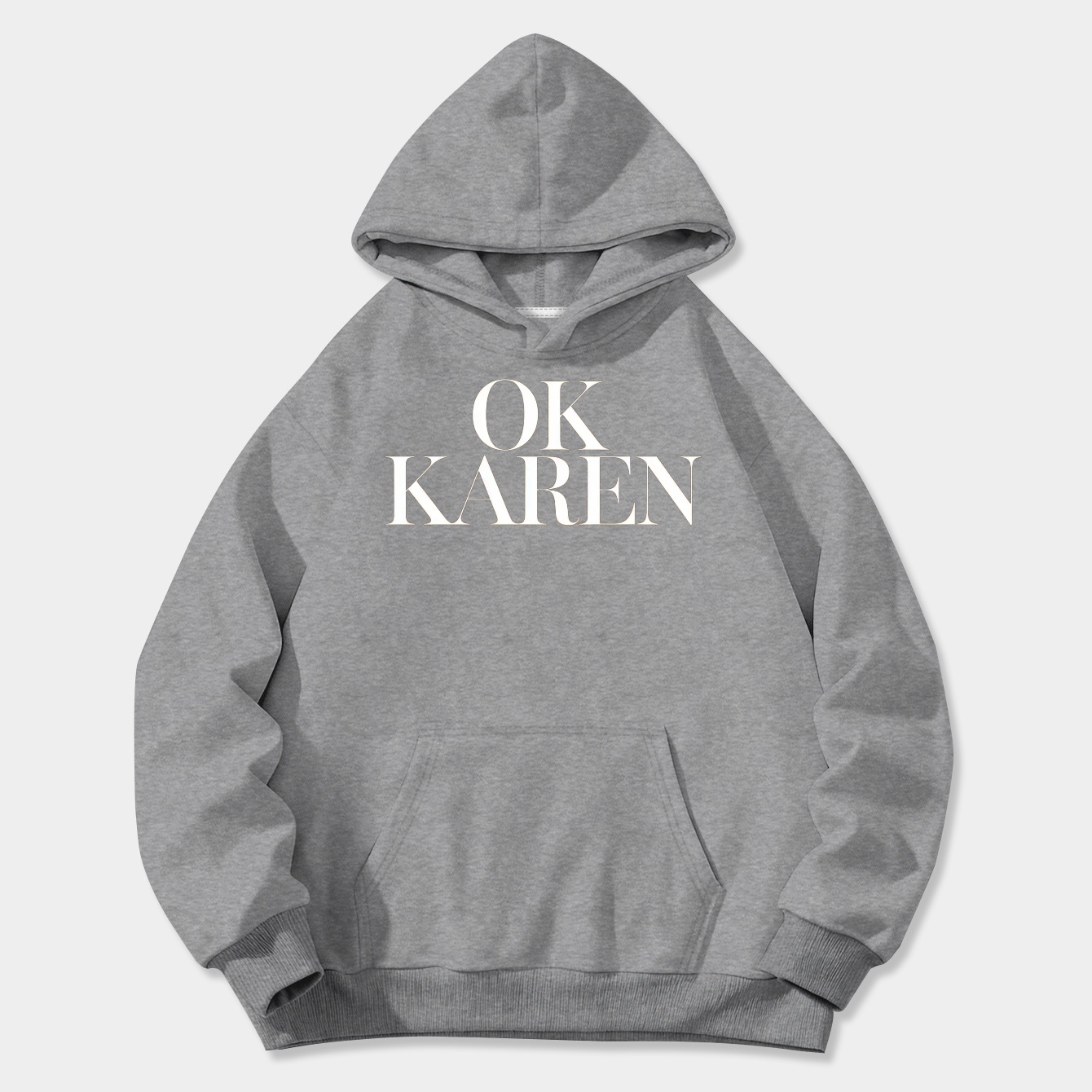 OK Karen Statement Text Women's Plus Size Hoodie