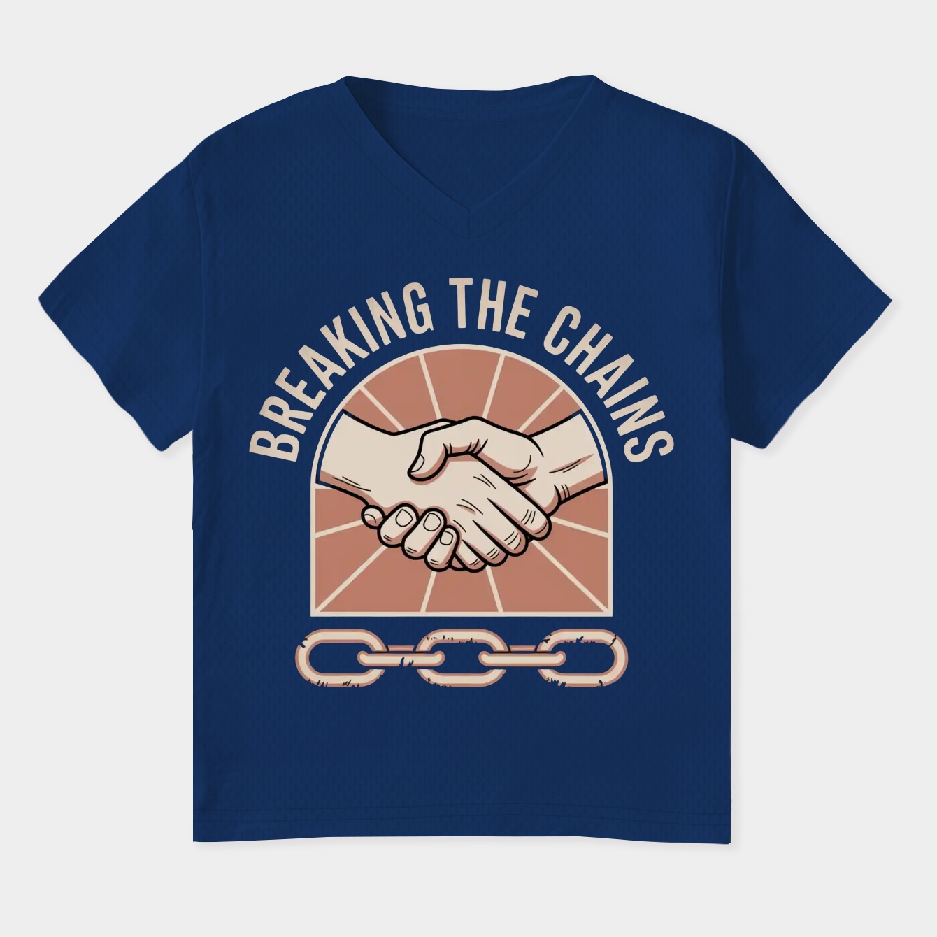 Breaking the Chains Handshake Women's Plus Size V-Neck T-Shirt