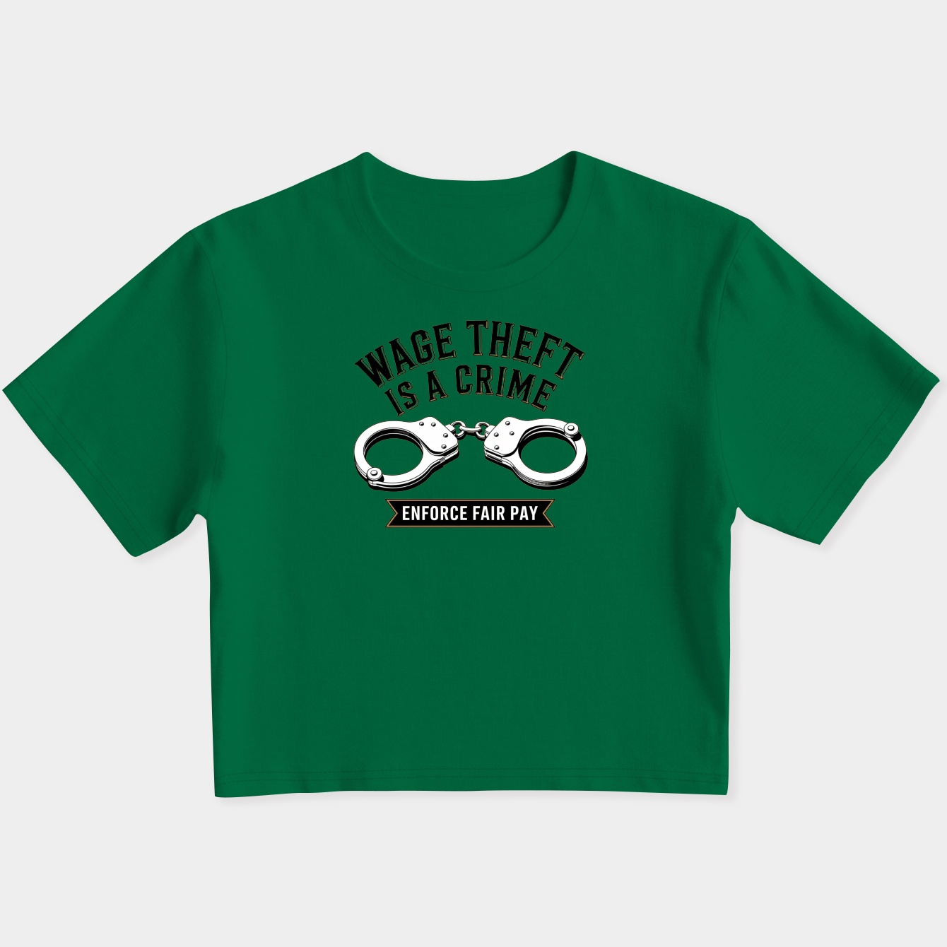 Wage Theft Is a Crime Women's Slim Fit Baby Tee