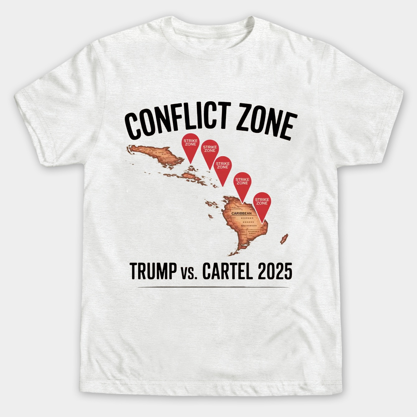 Conflict Zone: Caribbean Showdown 2025 Men's Big & Tall T-shirt
