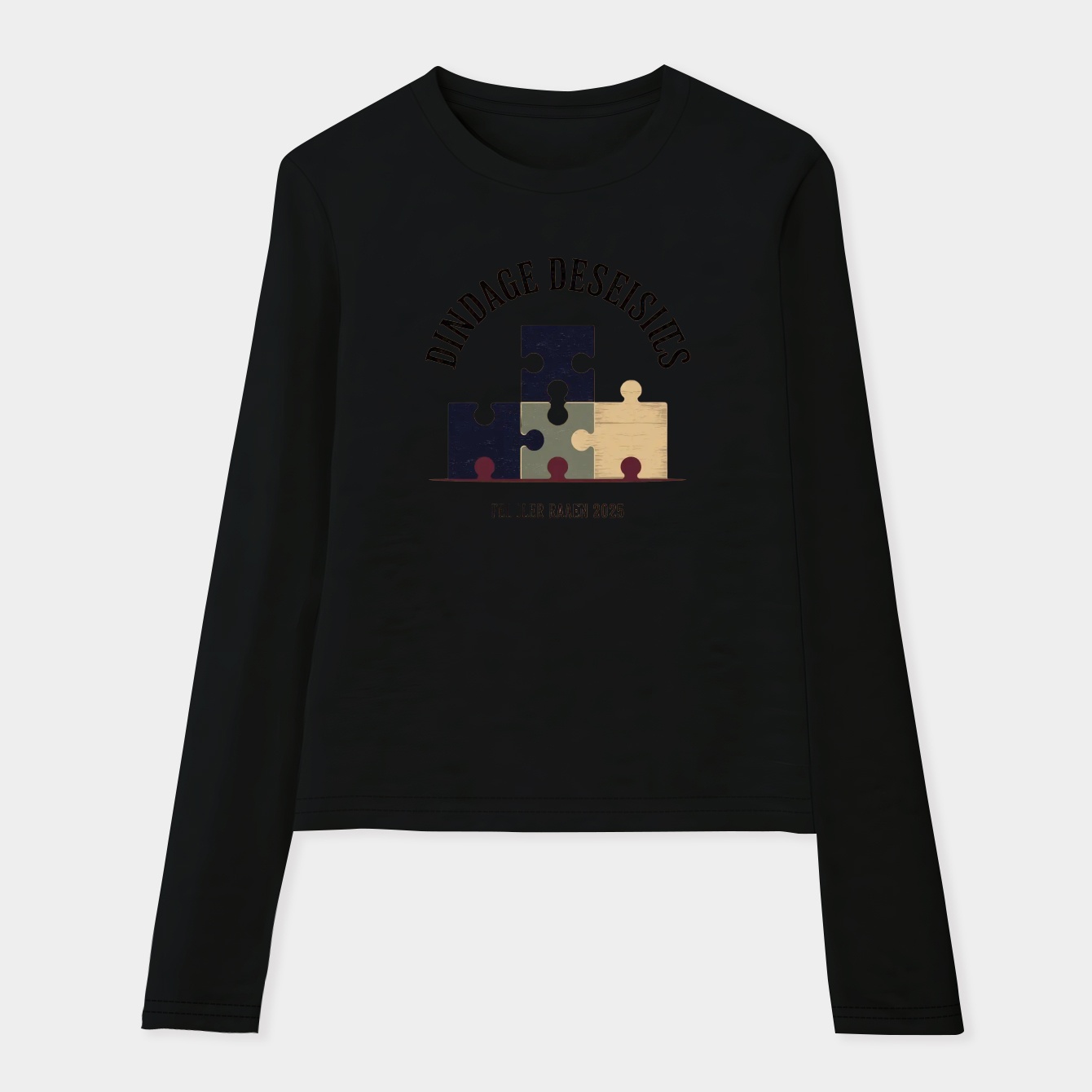 Divided Decisions: Fragmented Puzzle Pieces Women's Soft Long Sleeve T-Shirt