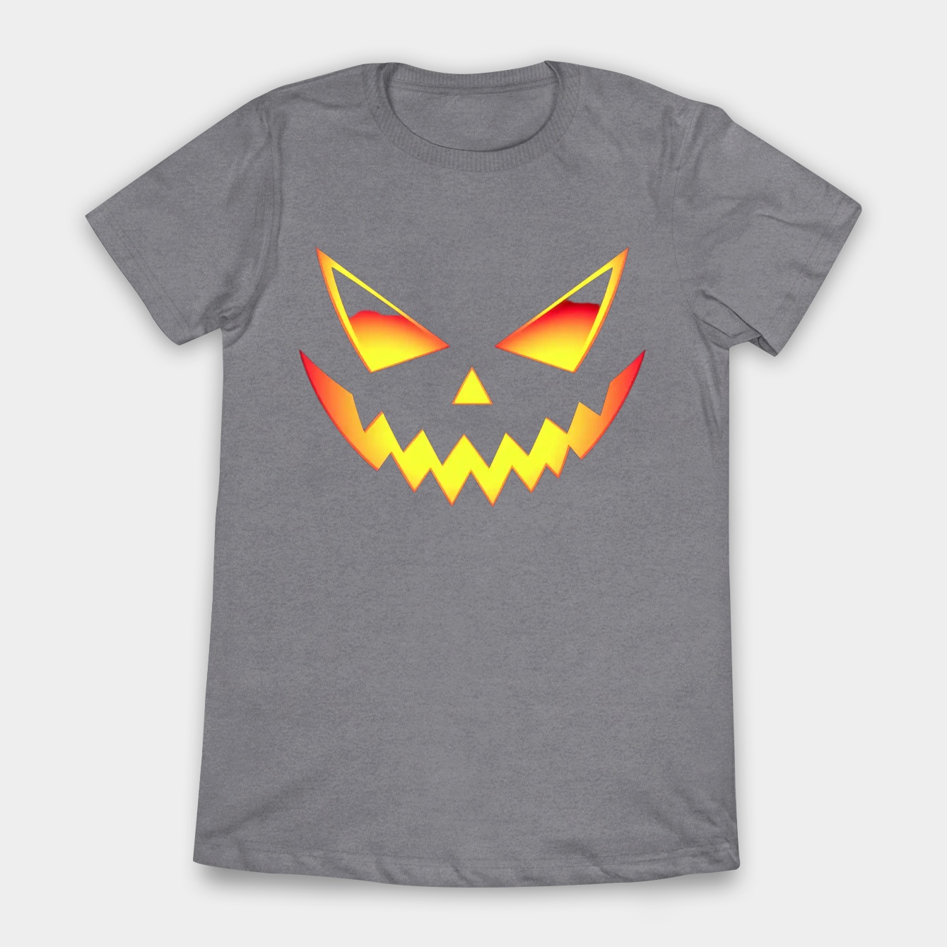 Glowing Pumpkin Face Design Women's T-Shirt