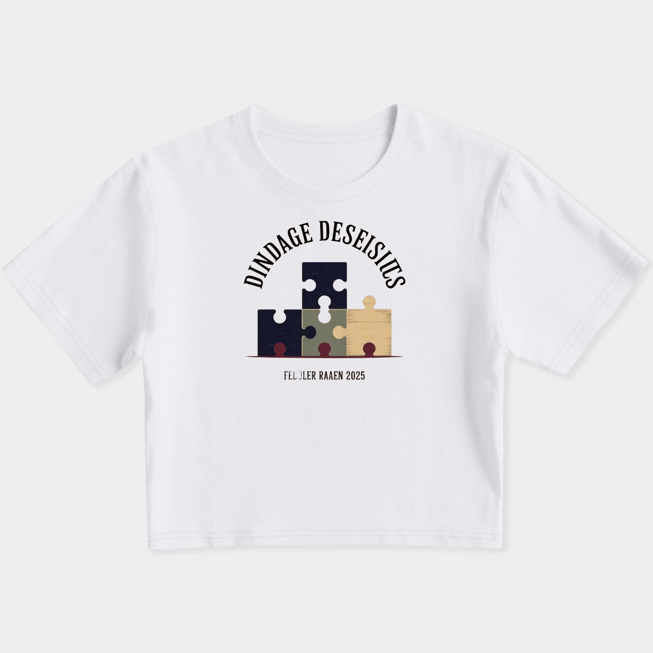 Divided Decisions: Fragmented Puzzle Pieces Women's Slim Fit Baby Tee