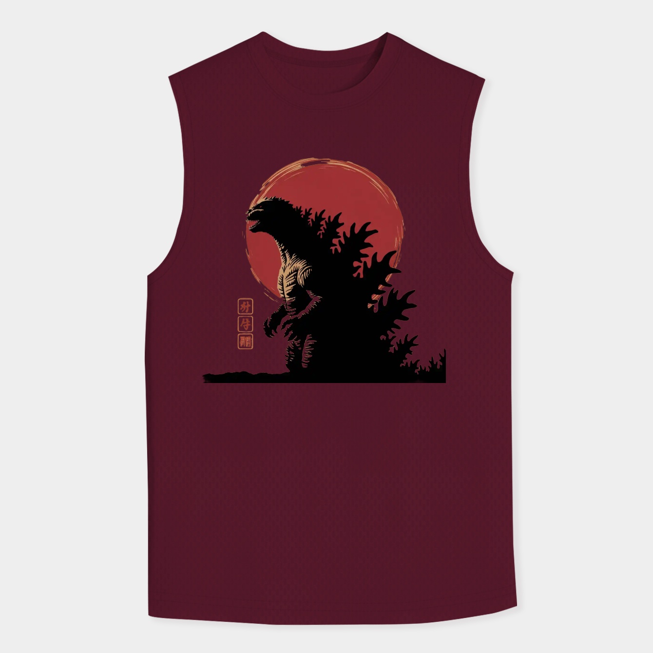 godzilla rising sun silhouette