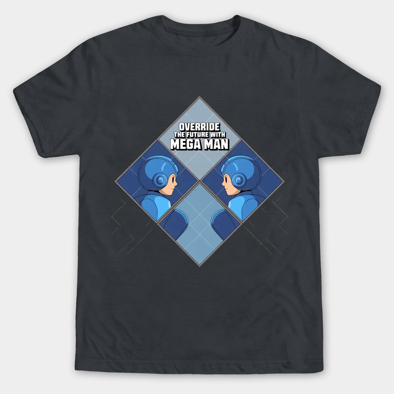 Override the Future X Mega Man Men's Big & Tall T-shirt