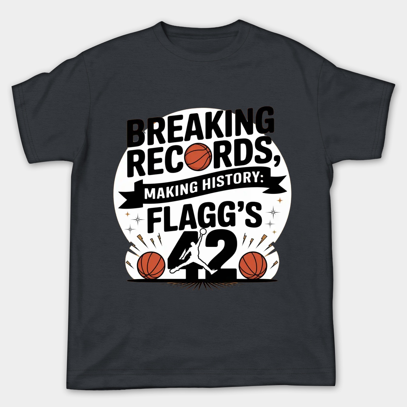 Breaking Records Flagg’s 42 Basketball Women's Plus Size T-shirt