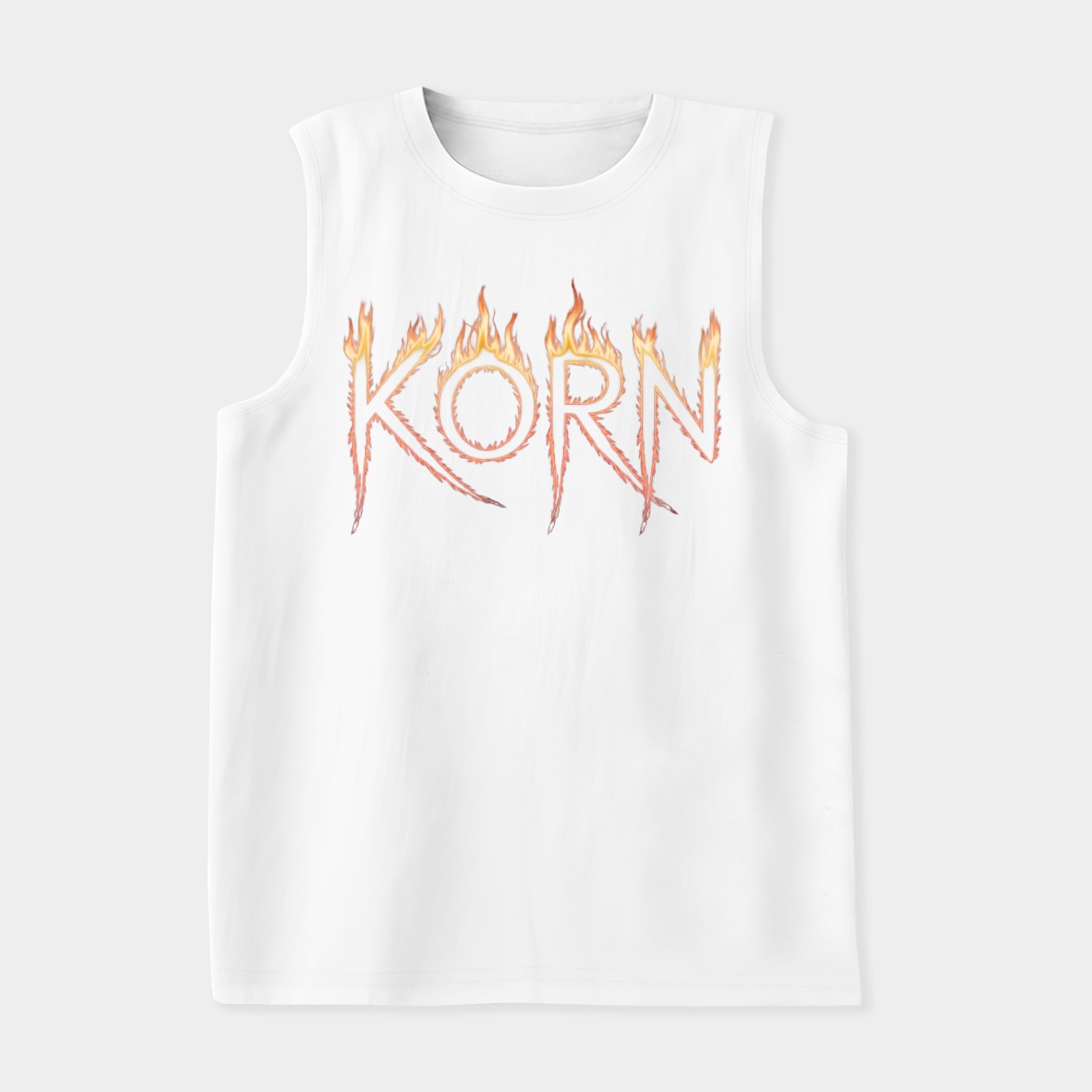 Korn Burning Flame Text Women's Soft Tank Top