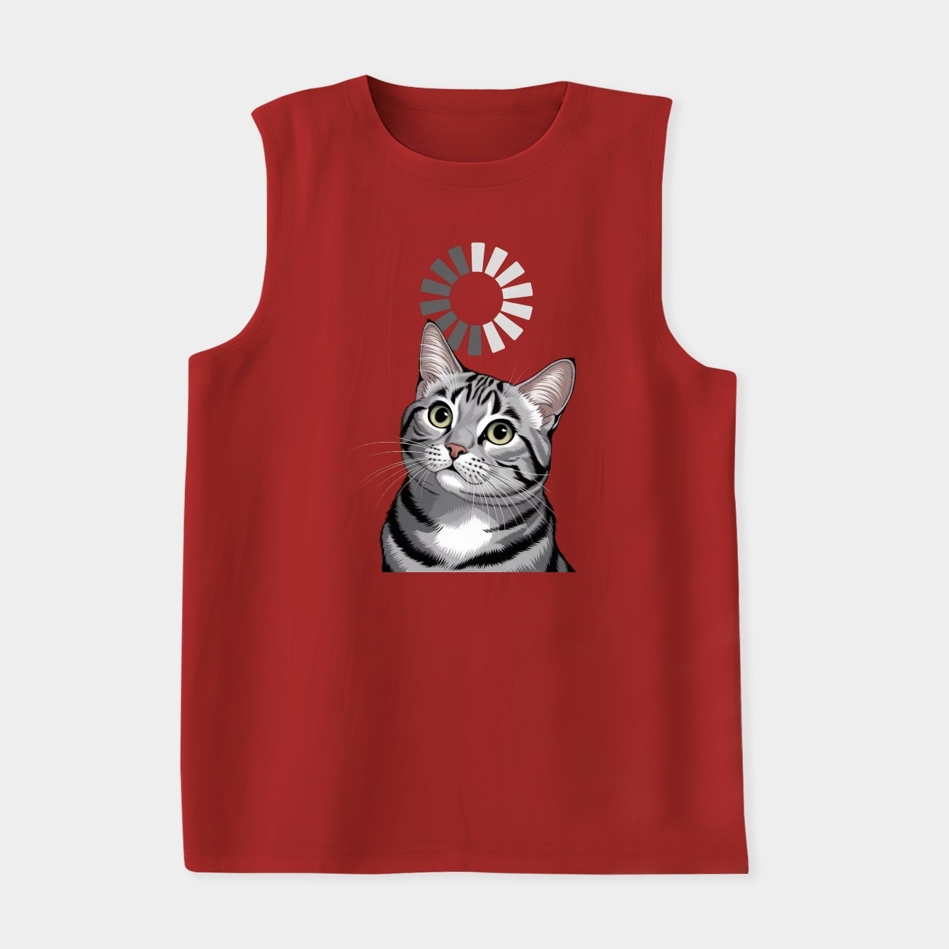Funny loading cat print Women's Soft Tank Top