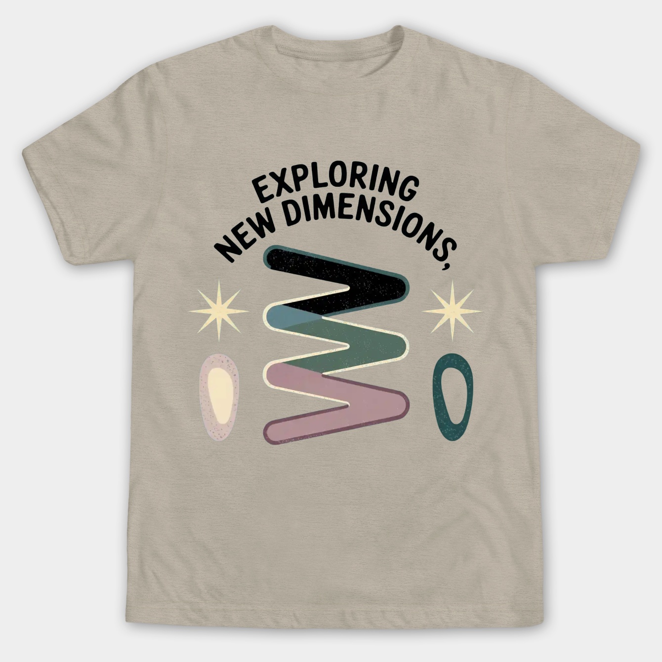 Exploring New Dimensions Retro Atomic Men's Big & Tall T-shirt