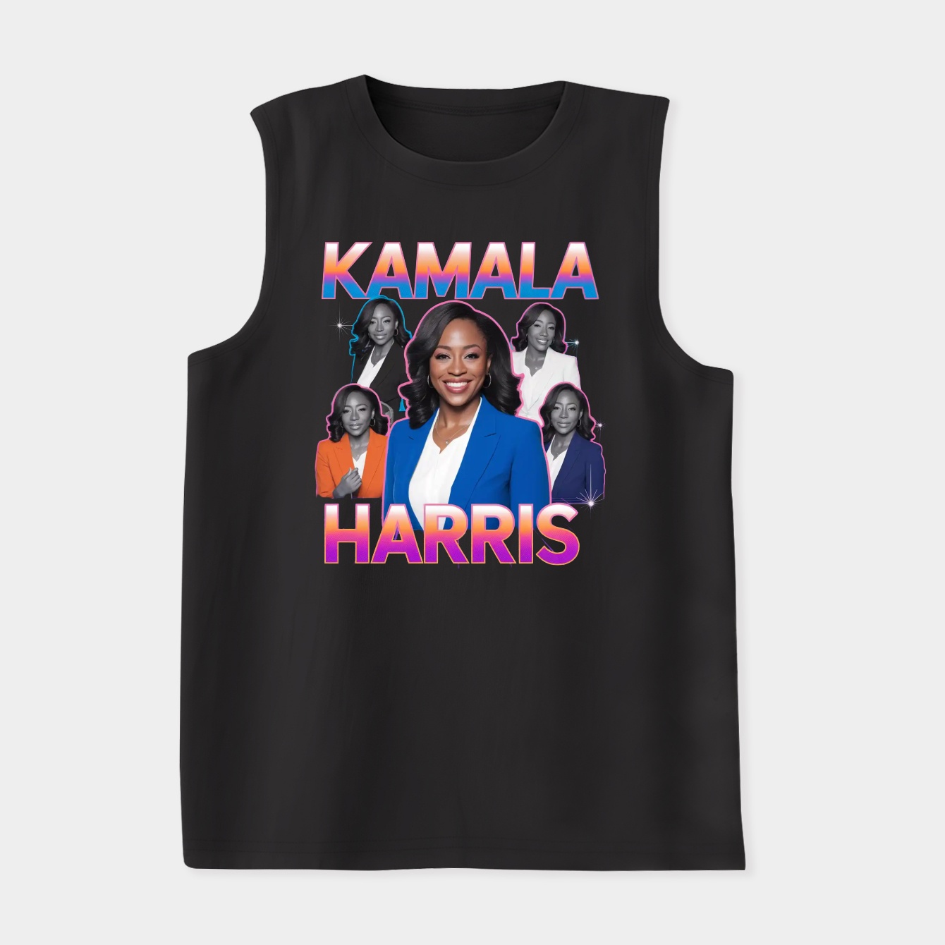 Vintage 90s Kamala Harris 47th President USA America 2024 Election Men Woman Kids Women's Soft Tank Top