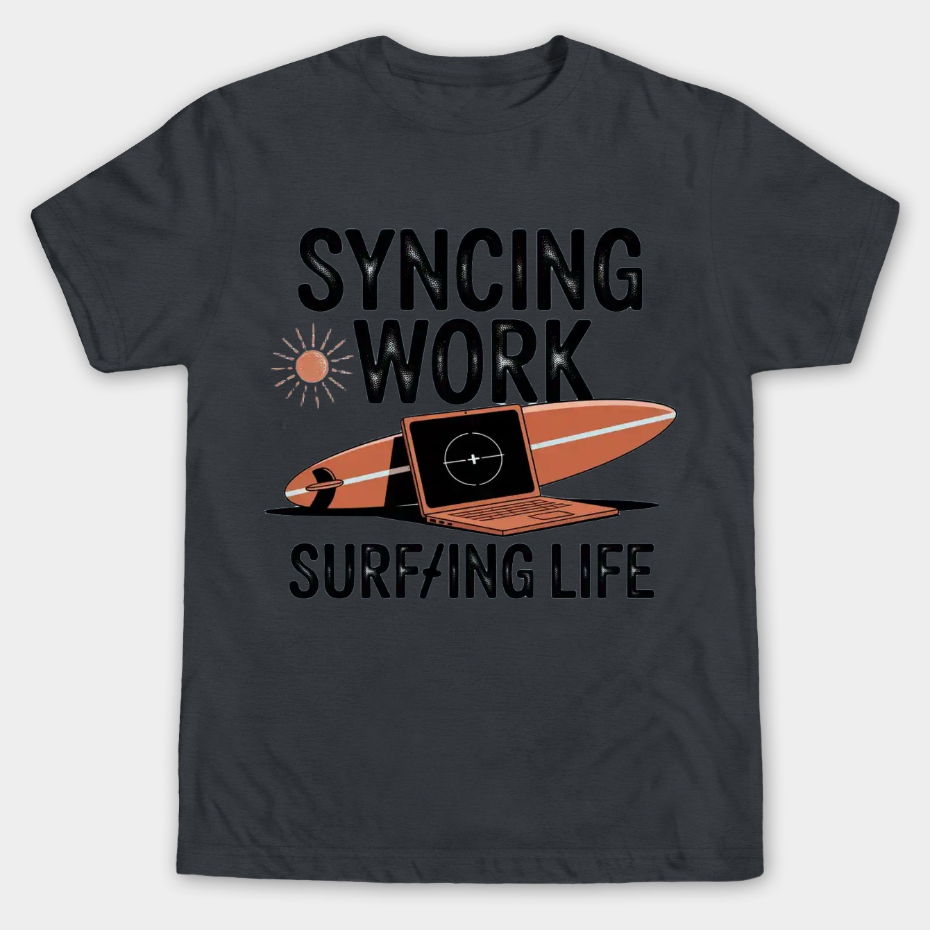 Syncing Work Surfing Life Vintage Men's Big & Tall T-shirt