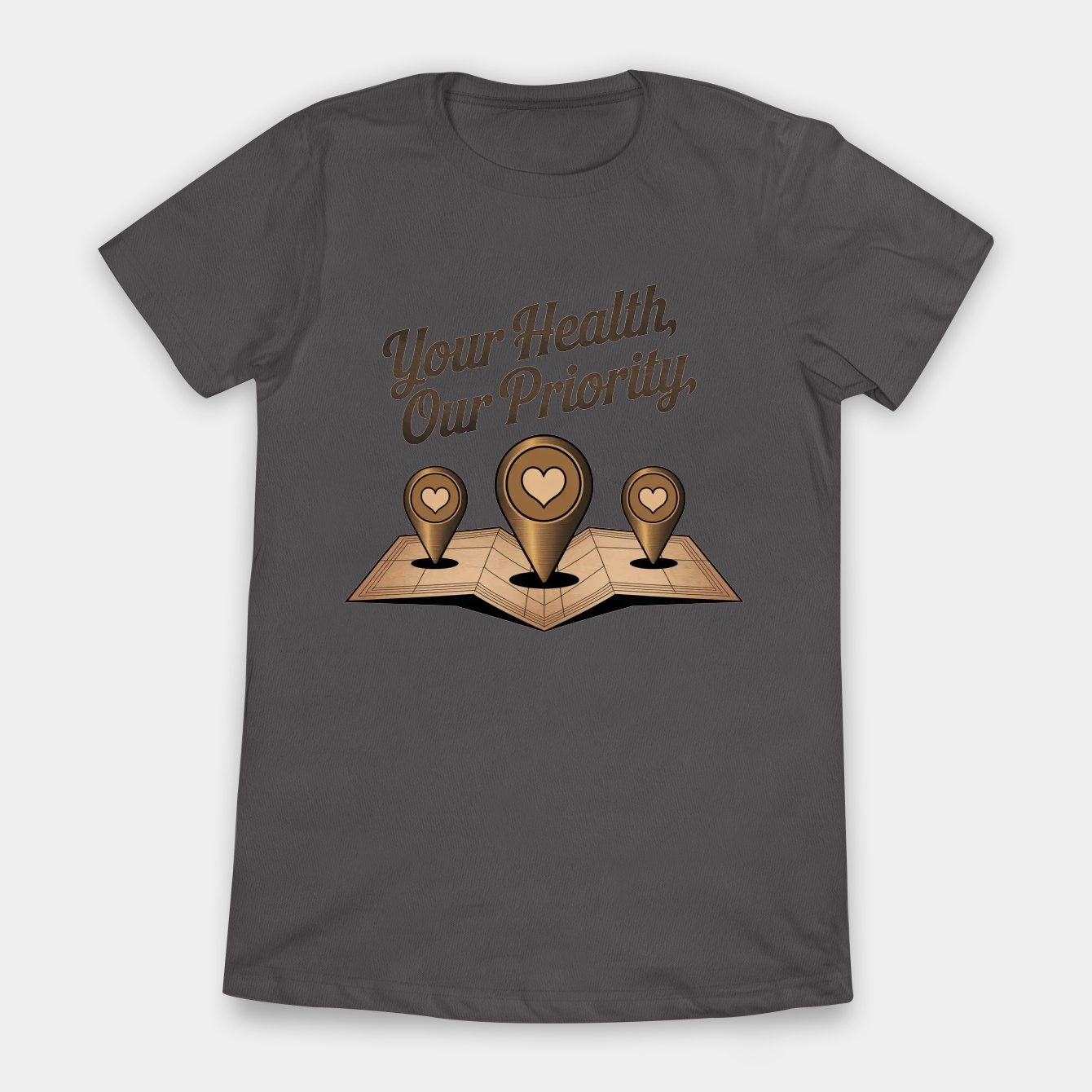 Your Health, Our Priority Map Women's T-Shirt