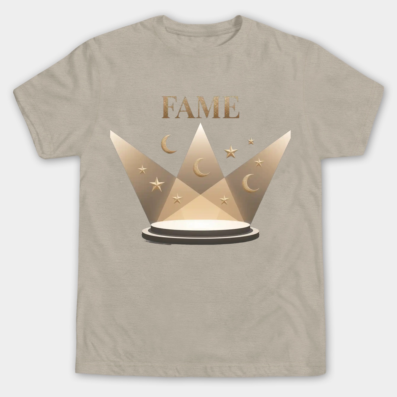 Fame in Golden Spotlight Men's Big & Tall T-shirt