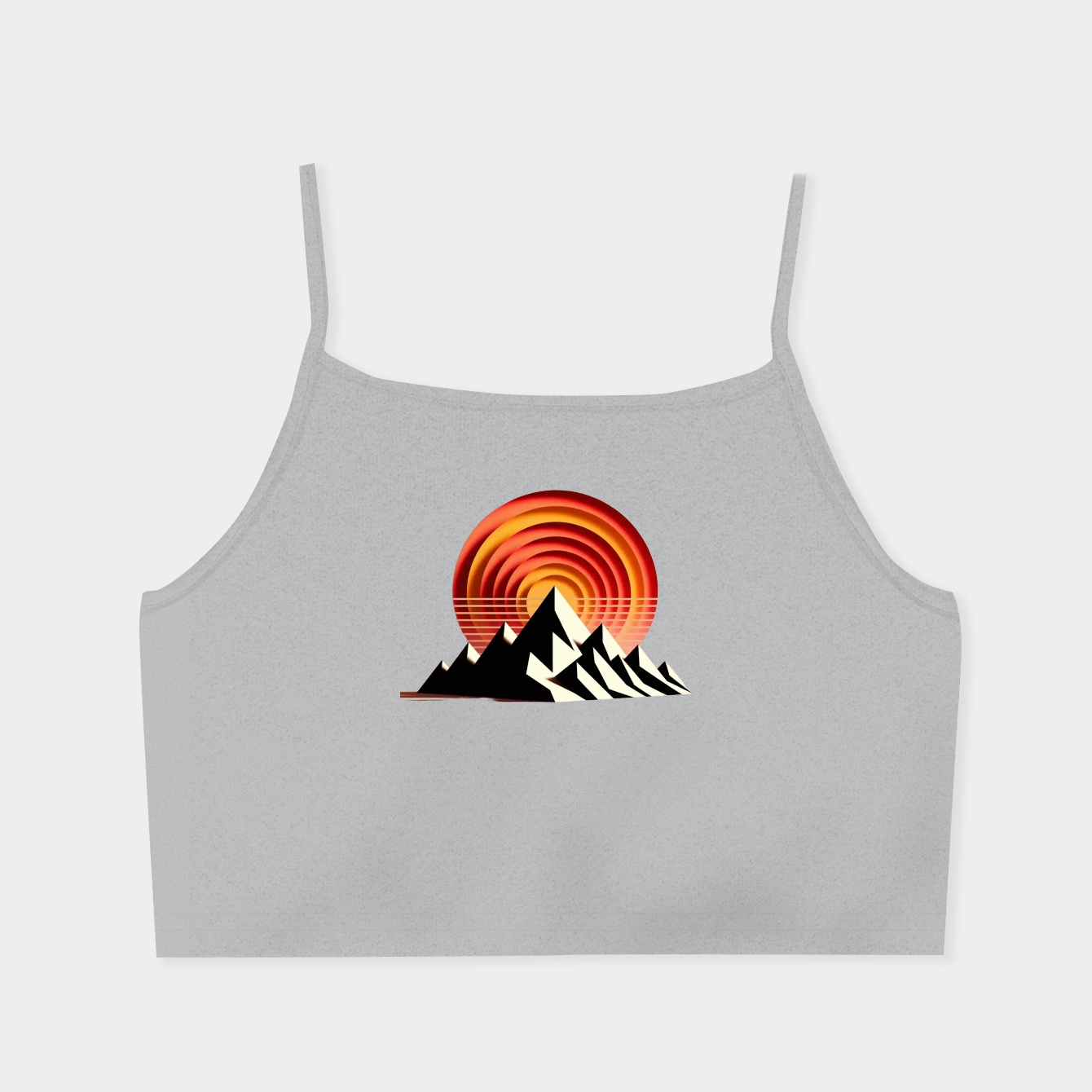 Twilight Peaks – Round Sunset Women's  Spaghetti Strap Tank Top