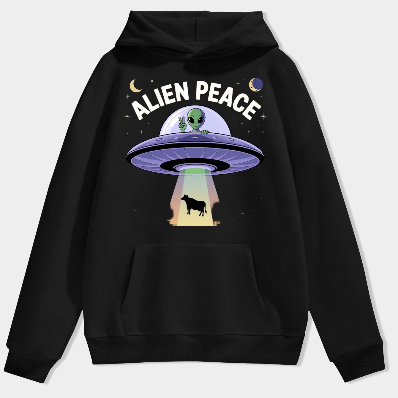 Alien Peace Encounter Men's Hoodie
