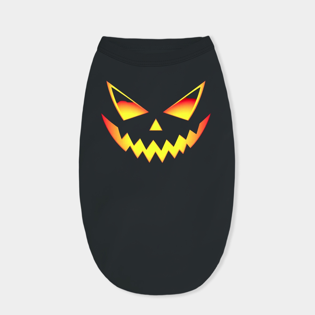 Glowing Pumpkin Face Design Dog Shirt
