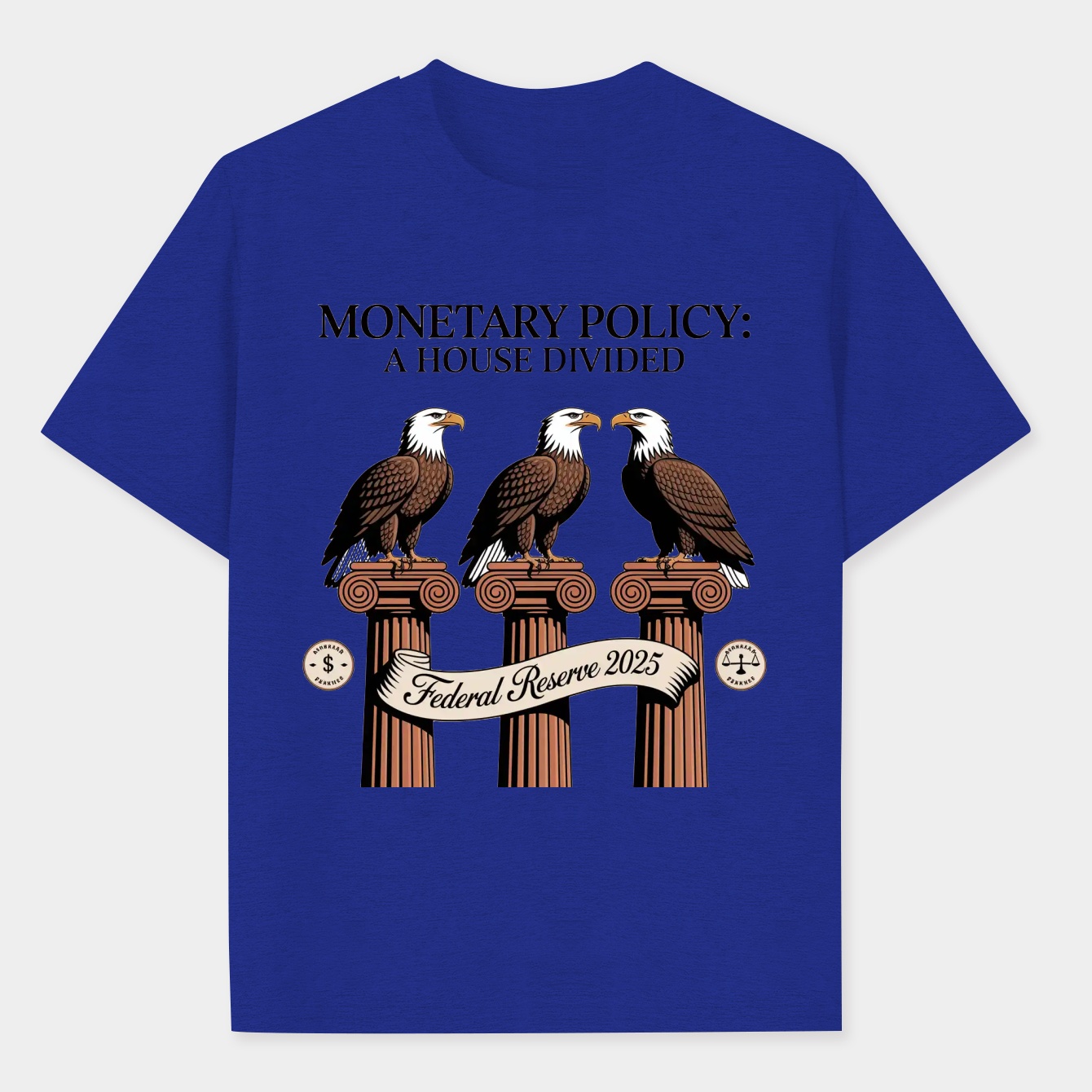 Monetary Policy: Eagles Divided Men's Performance Athletic T-Shirt