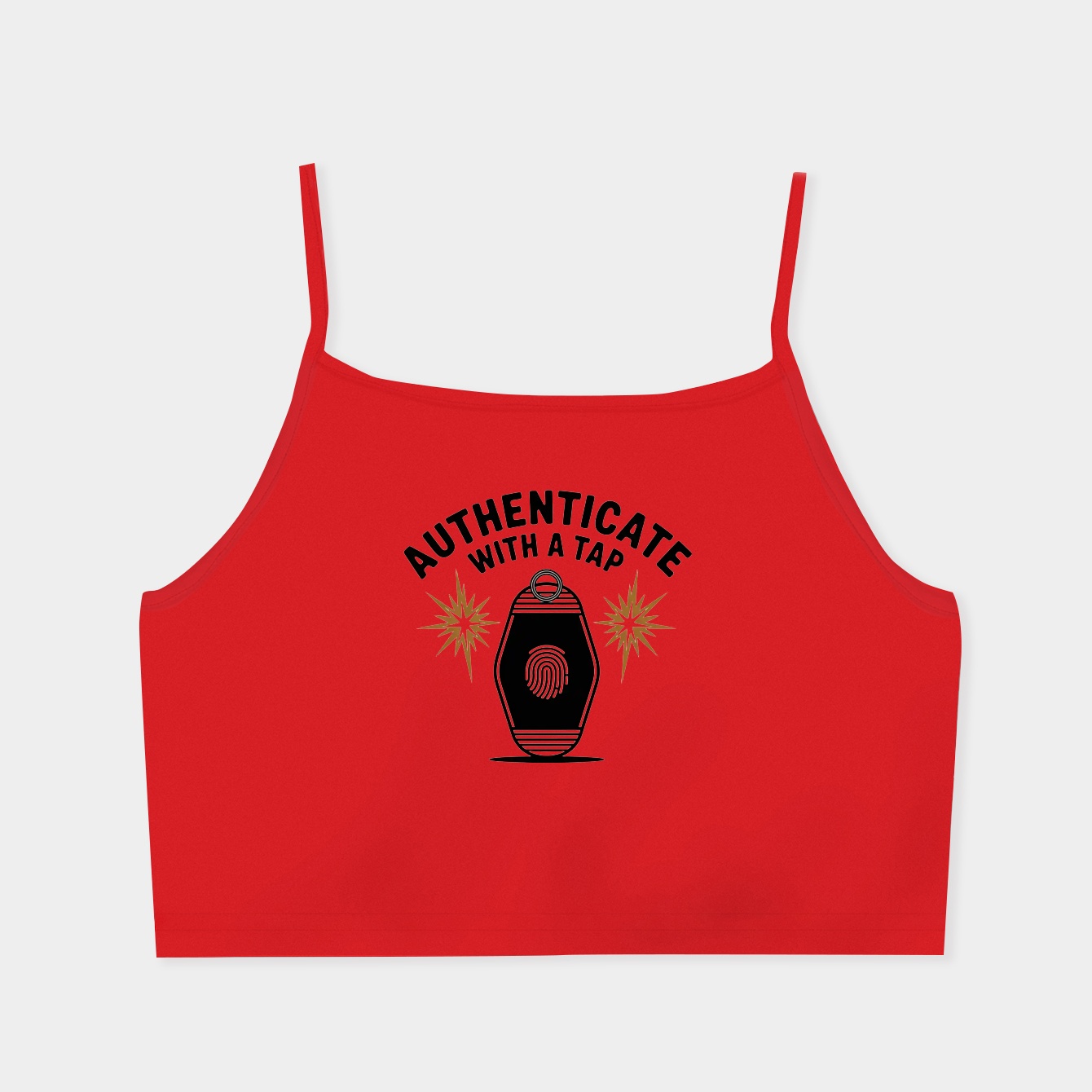 Authenticate With a Tap Retro Key Women's  Spaghetti Strap Tank Top