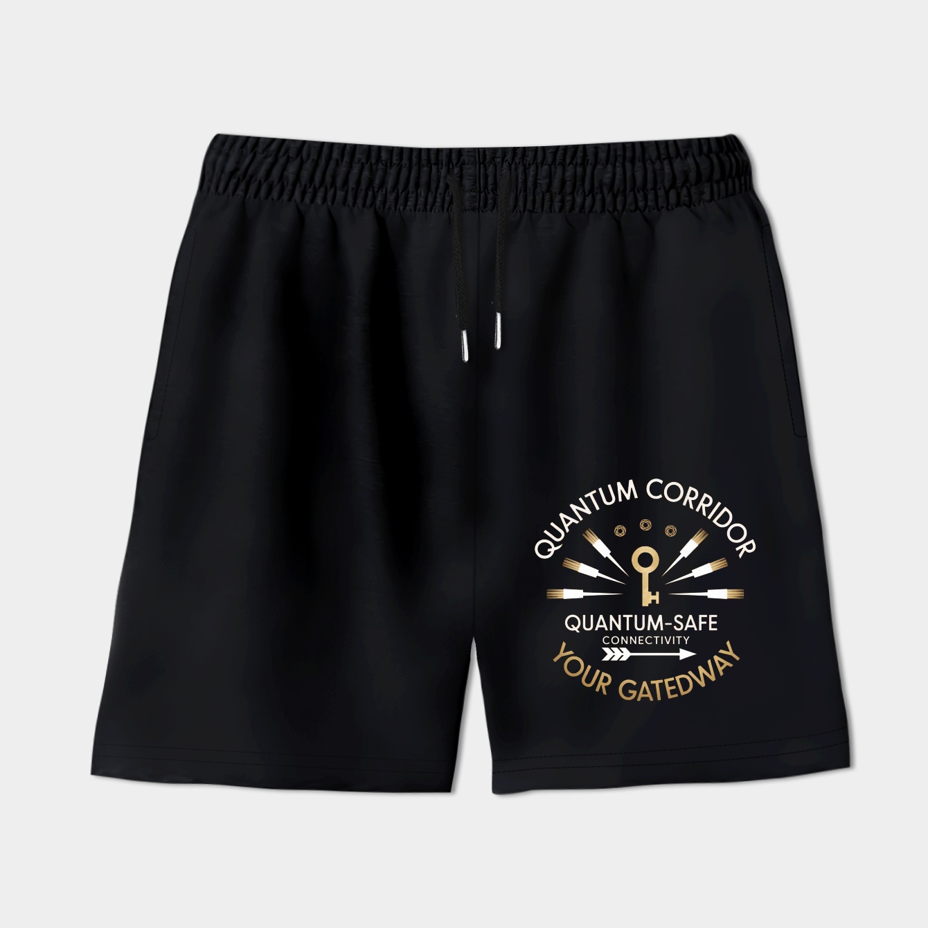 Quantum Corridor: Vintage Cyber Gateway Women's Shorts