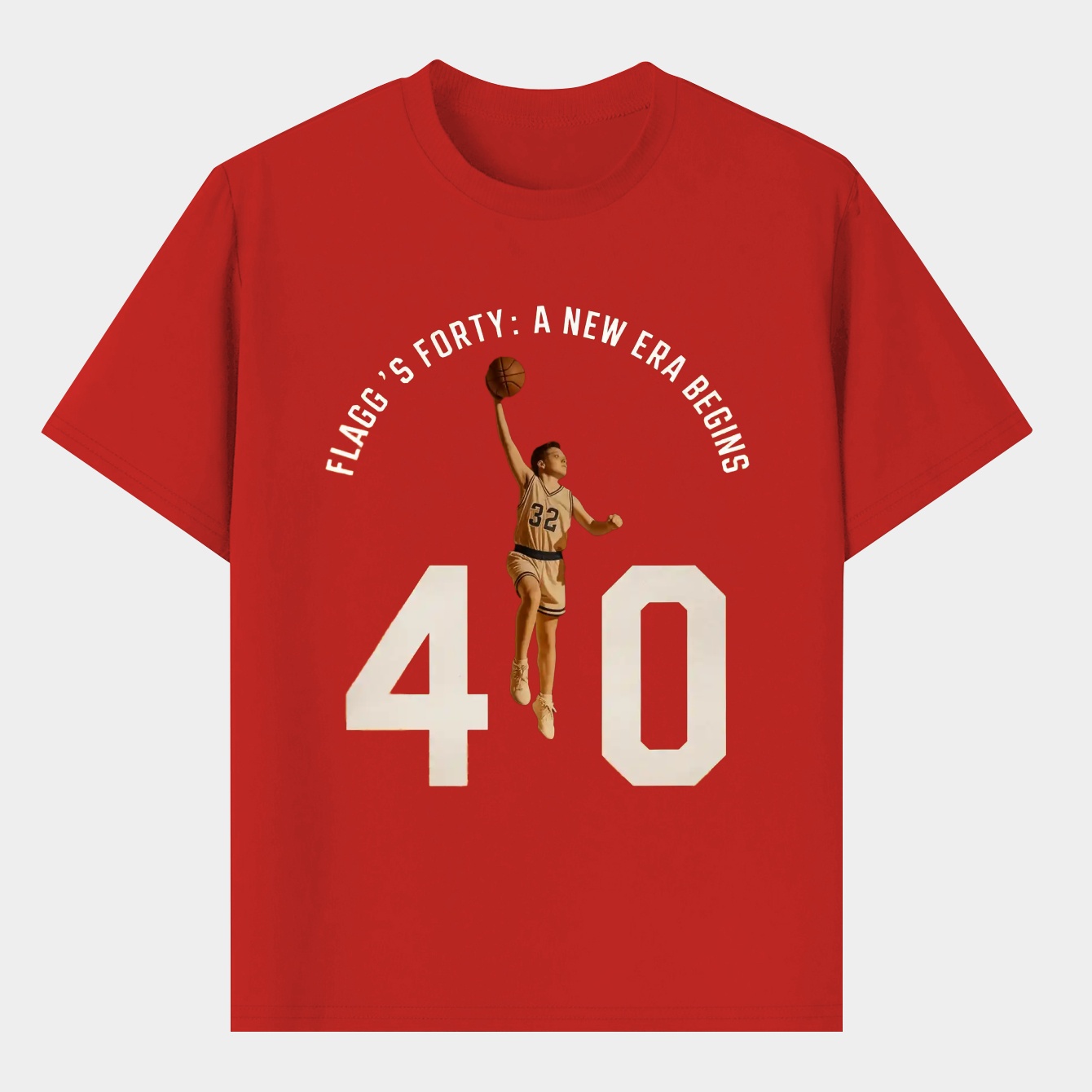 Flagg’s Forty Vintage Basketball Milestone Men's T-Shirt