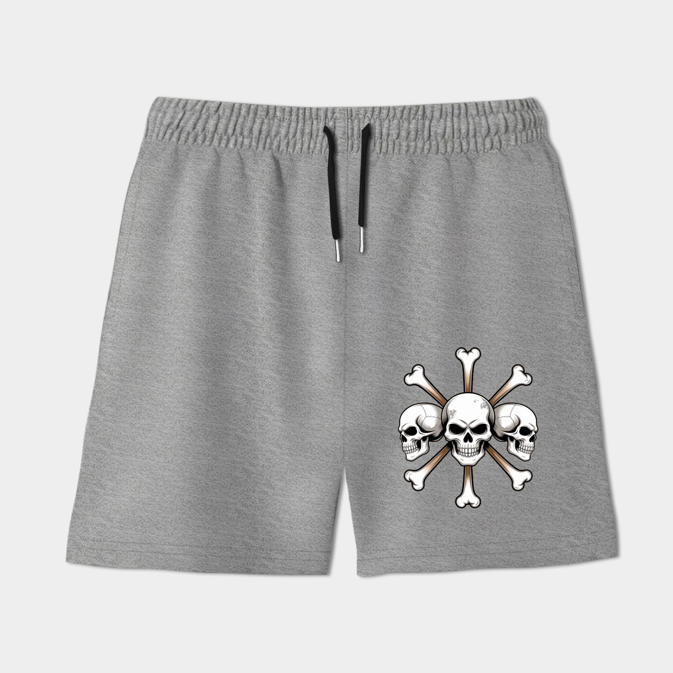 Black Beard Pirate Skull Emblem Women's Shorts