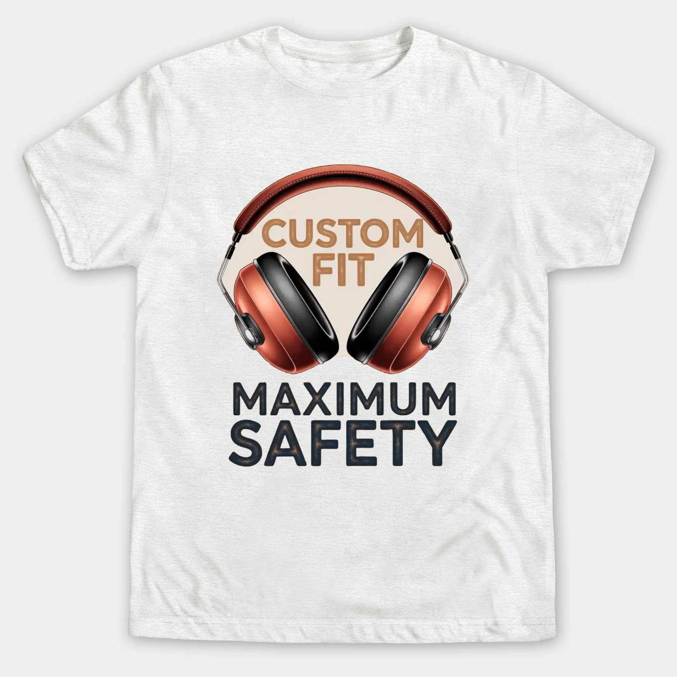 Vintage Earmuffs Custom Safety Men's Big & Tall T-shirt