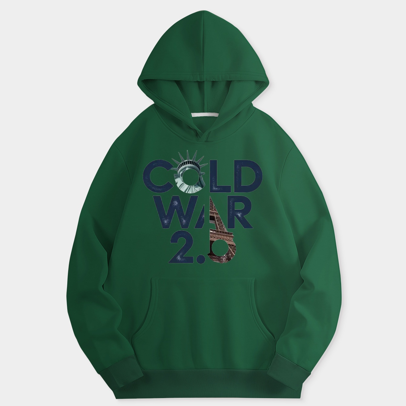 Cold War Rift: Liberty vs Eiffel Women's Hoodie