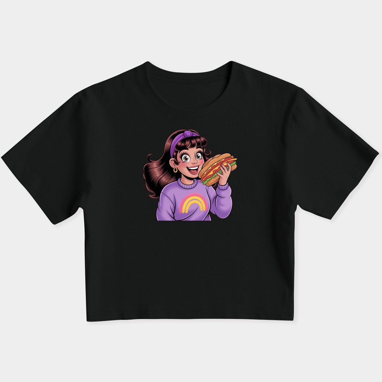 Gravity Falls Sandwich Mabel Women's Slim Fit Baby Tee