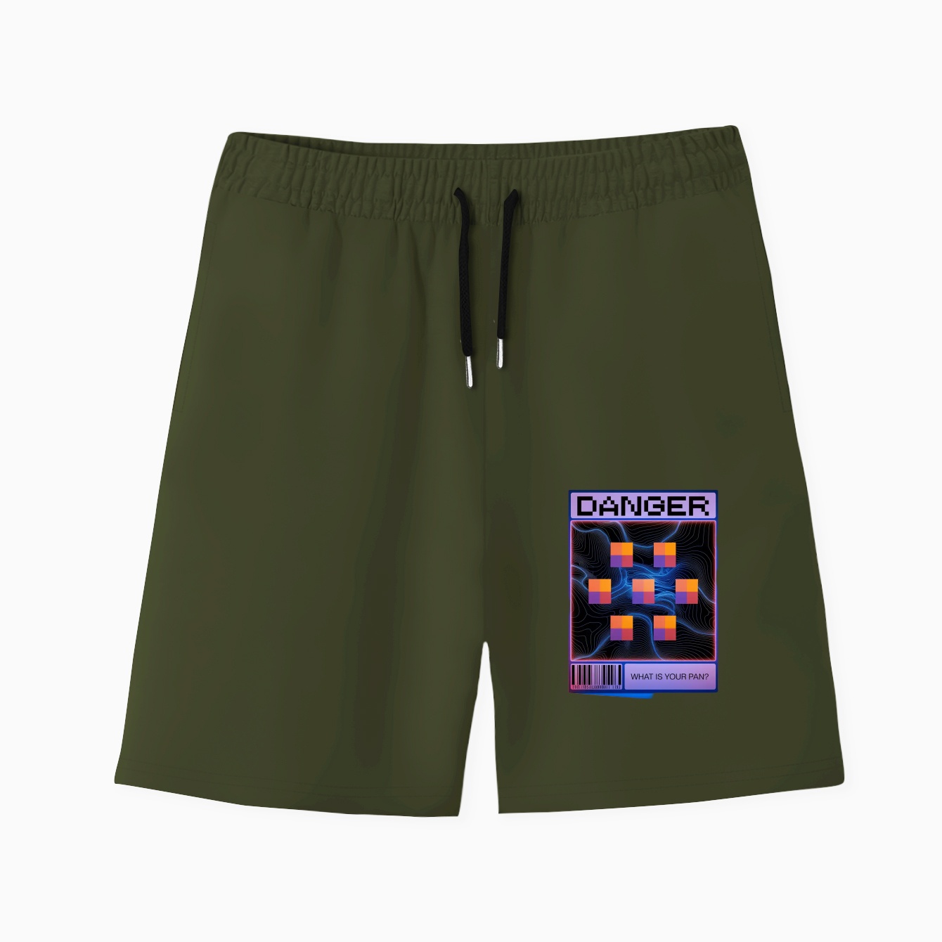 Minecraft Danger Map Design Men's Quick-Dry Athletic Shorts