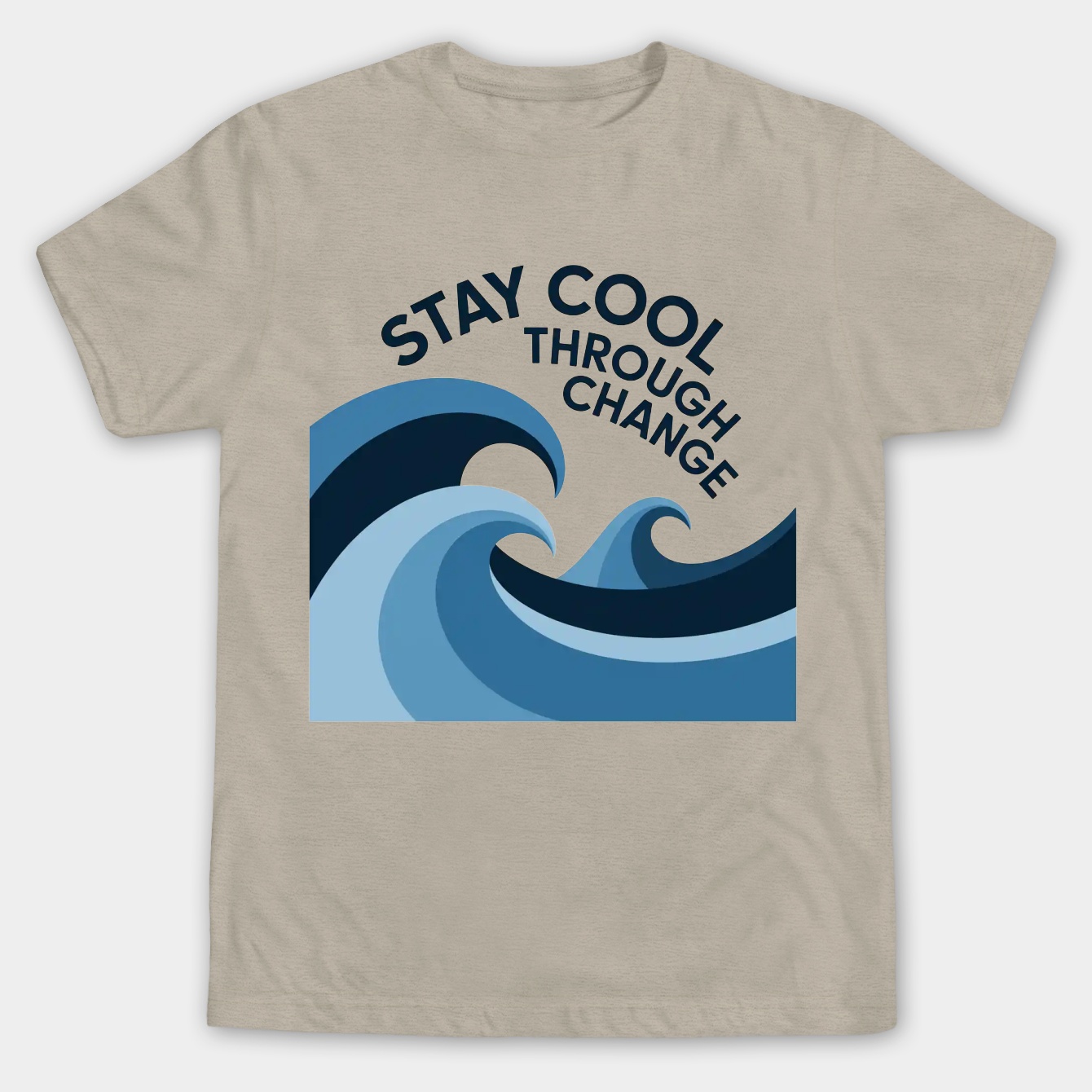 Stay Cool Through Change Waves Men's Big & Tall T-shirt