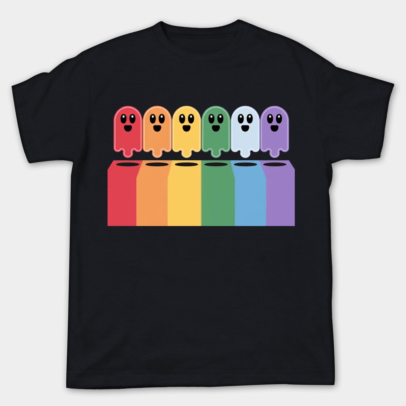 Cute LGBTQ Ghost LGBT Halloween Ghost Rainbow Gay Pride